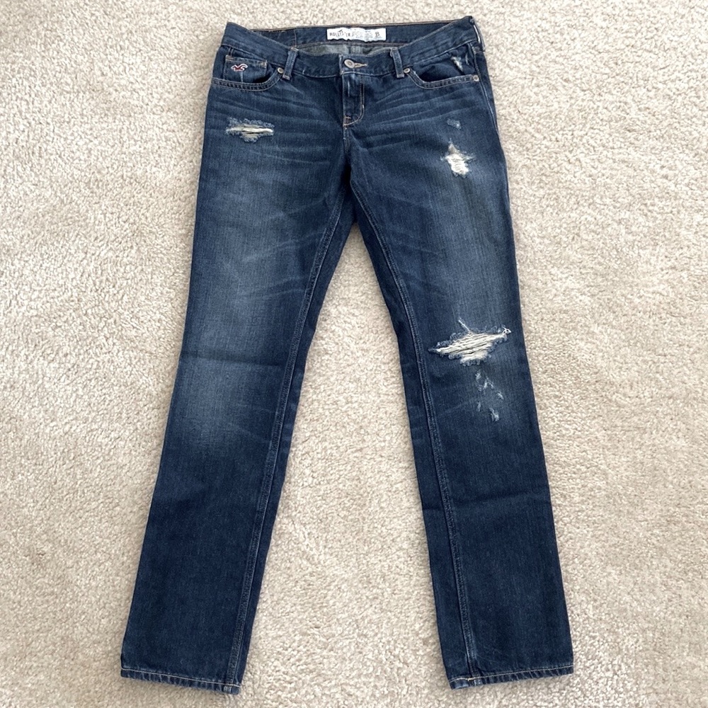 Hollister Women’s Denim Wash Distressed Ripped Vintage Jeans - Size 3S